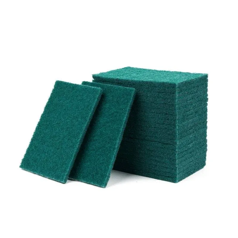 50 Heavy-Duty Multi-Purpose Reusable Green Scour Pads - 4&#034; x 6&#034;