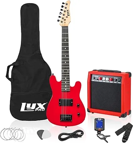 LyxPro 30 inch Electric Guitar and Starter Kit for Kids with 3/4 Size Beginners