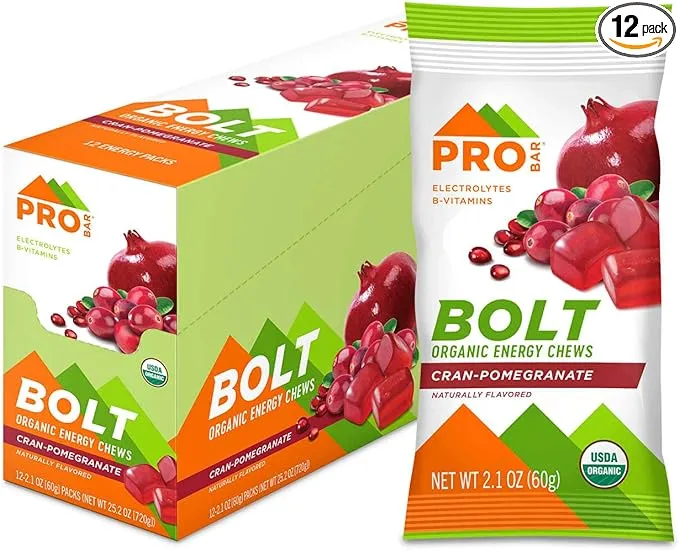 Pro Bar Bolt Organic Energy Chews, Orange - 12 count, 2.1 oz each