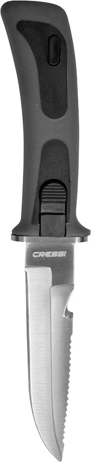 Cressi Vigo Knife: Stainless, One-Hand Release &amp; Leg Straps