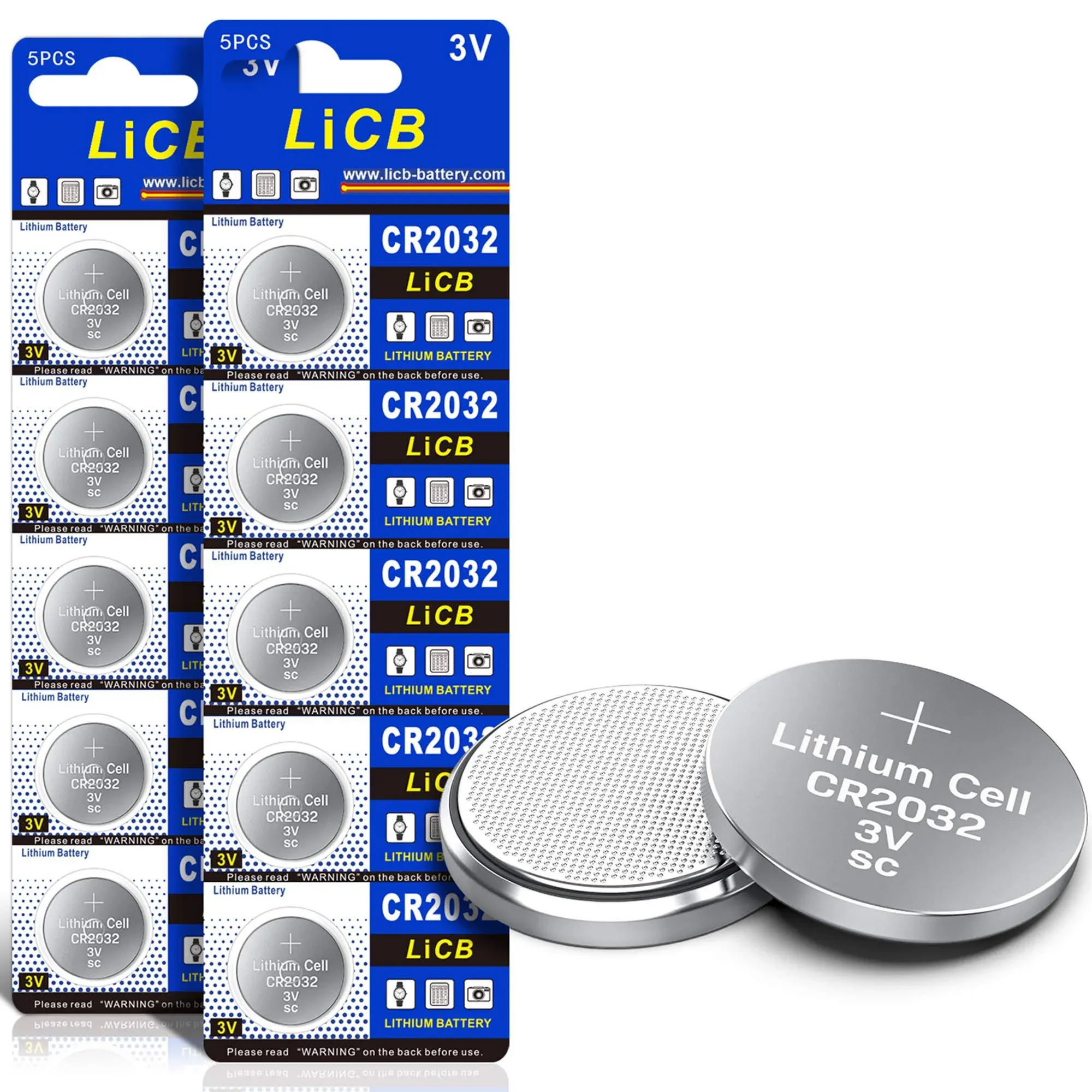 LiCB CR2032 3V Lithium Battery(10-Pac<wbr/>k)