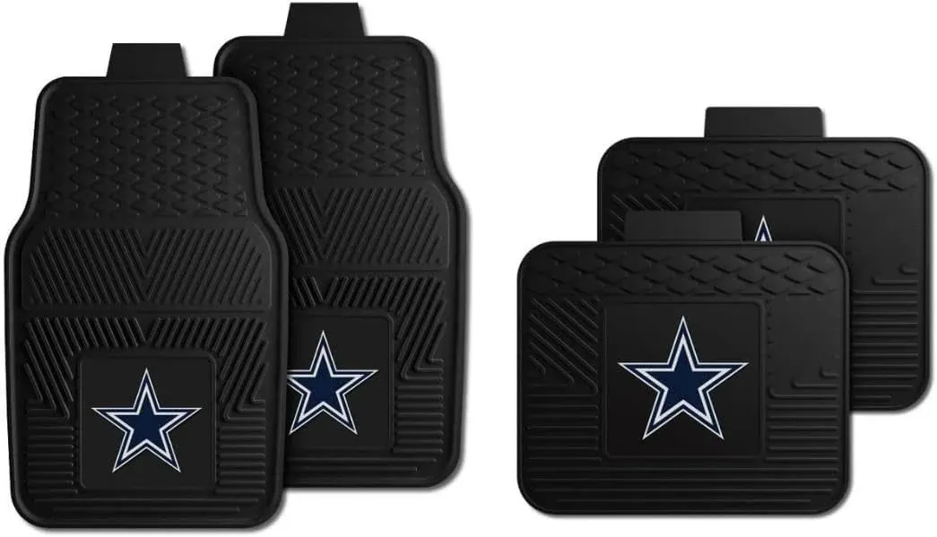 NFL Vinyl Car Mat Set 4Pc Dallas Cowboys