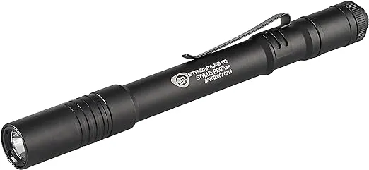 Streamlight 66134 Stylus Pro USB 350-Lumen Rechargeable Penlight with USB Cord & Nylon Holster, Black