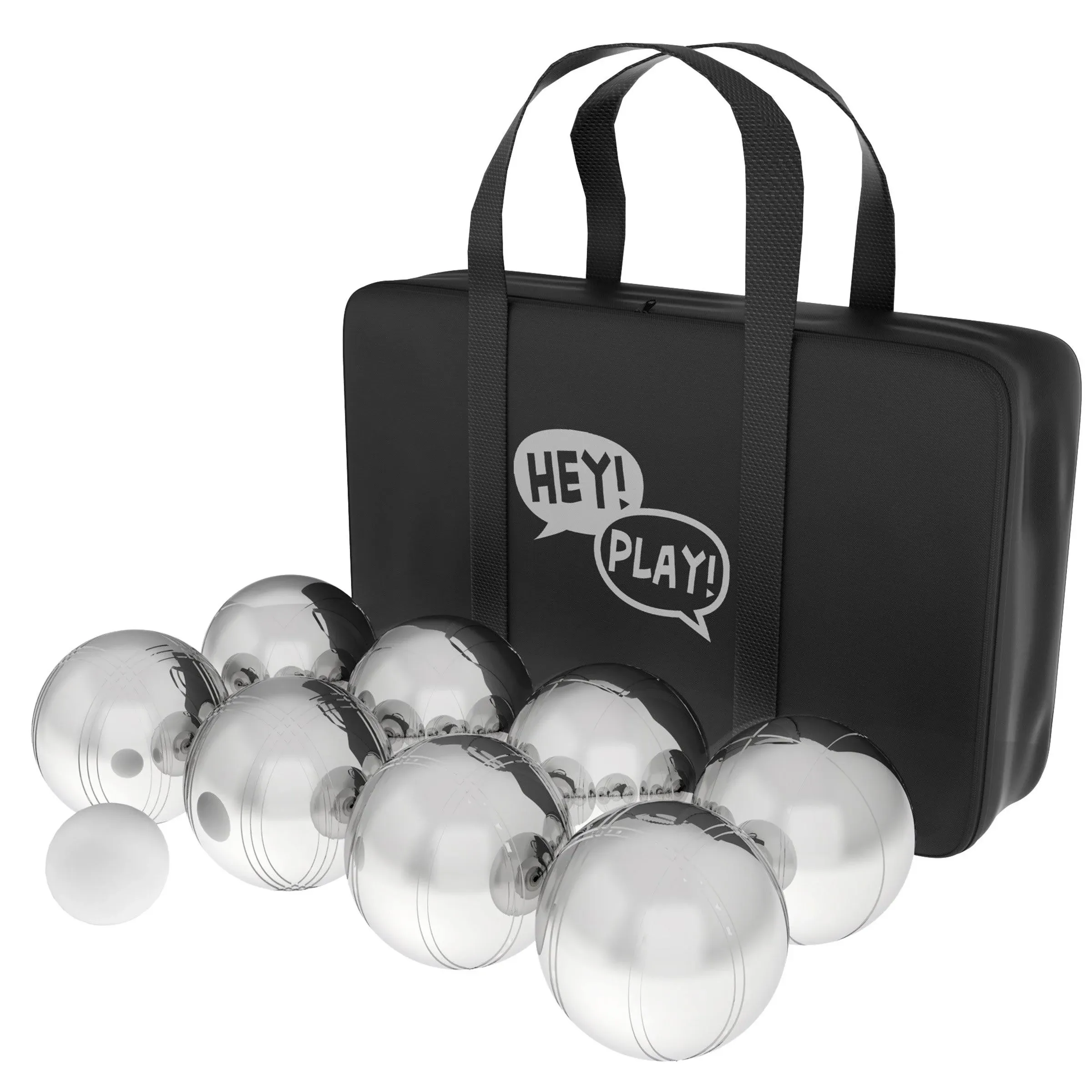 Petanque/Boules Set for Bocce and More with 8 Steel Balls, Cochonnet, and Case