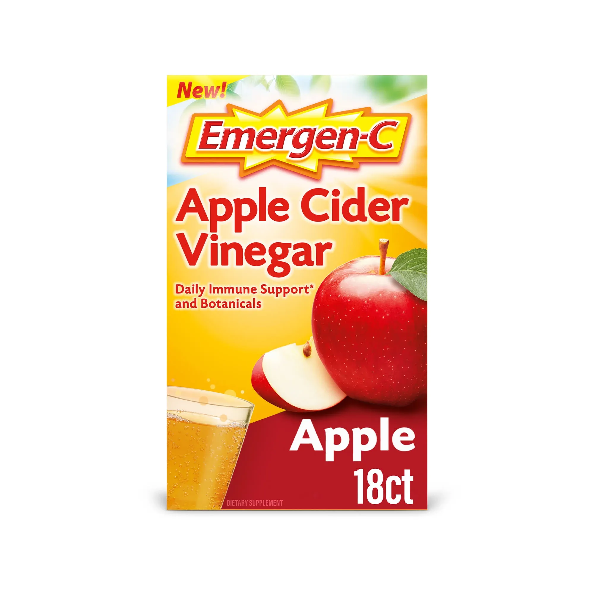 Emergen-C Drink Mix Packets - Apple Cider Vinegar - 18 ct