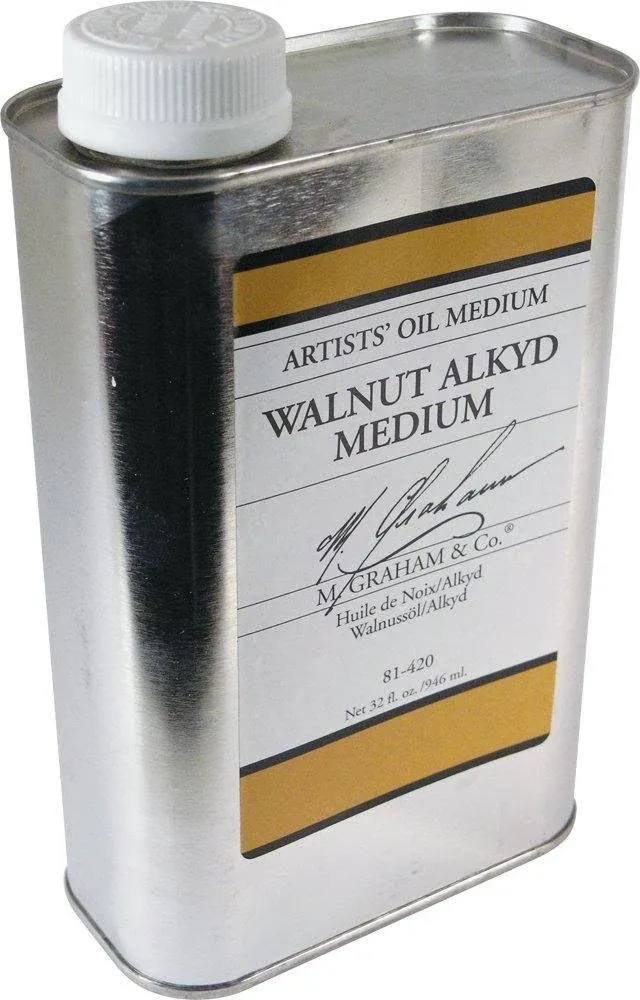 M. Graham Walnut Alkyd Oil Medium  32 oz.