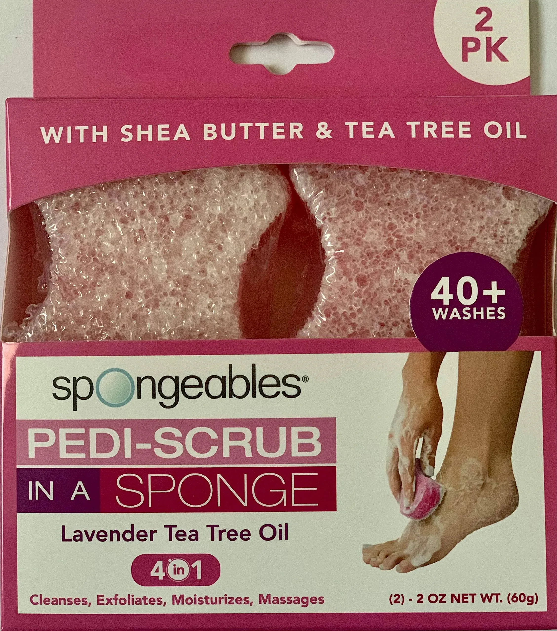 Pedi-Scrub In A Sponge Lavender Tea Tree Oil (2 - PACK)