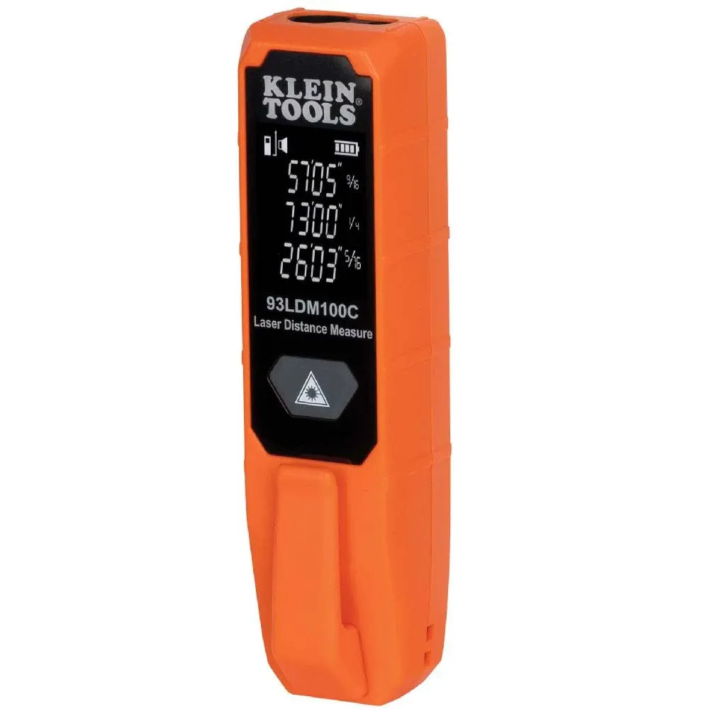 Klein Tools Compact Laser Distance Measure 100-ft Indoor/Outdoor Laser Distance Measurer