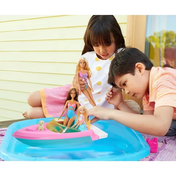 Barbie Boat with Puppy Figure