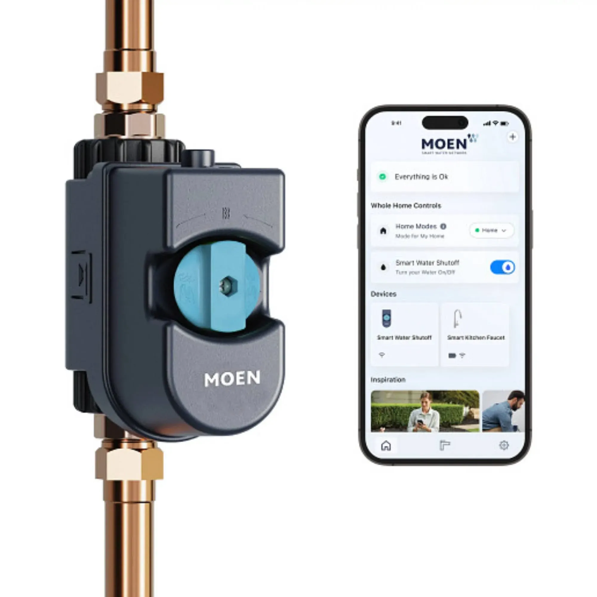 Moen 900-002 Flo by Moen 1-1/4-Inch Smart Water Shutoff