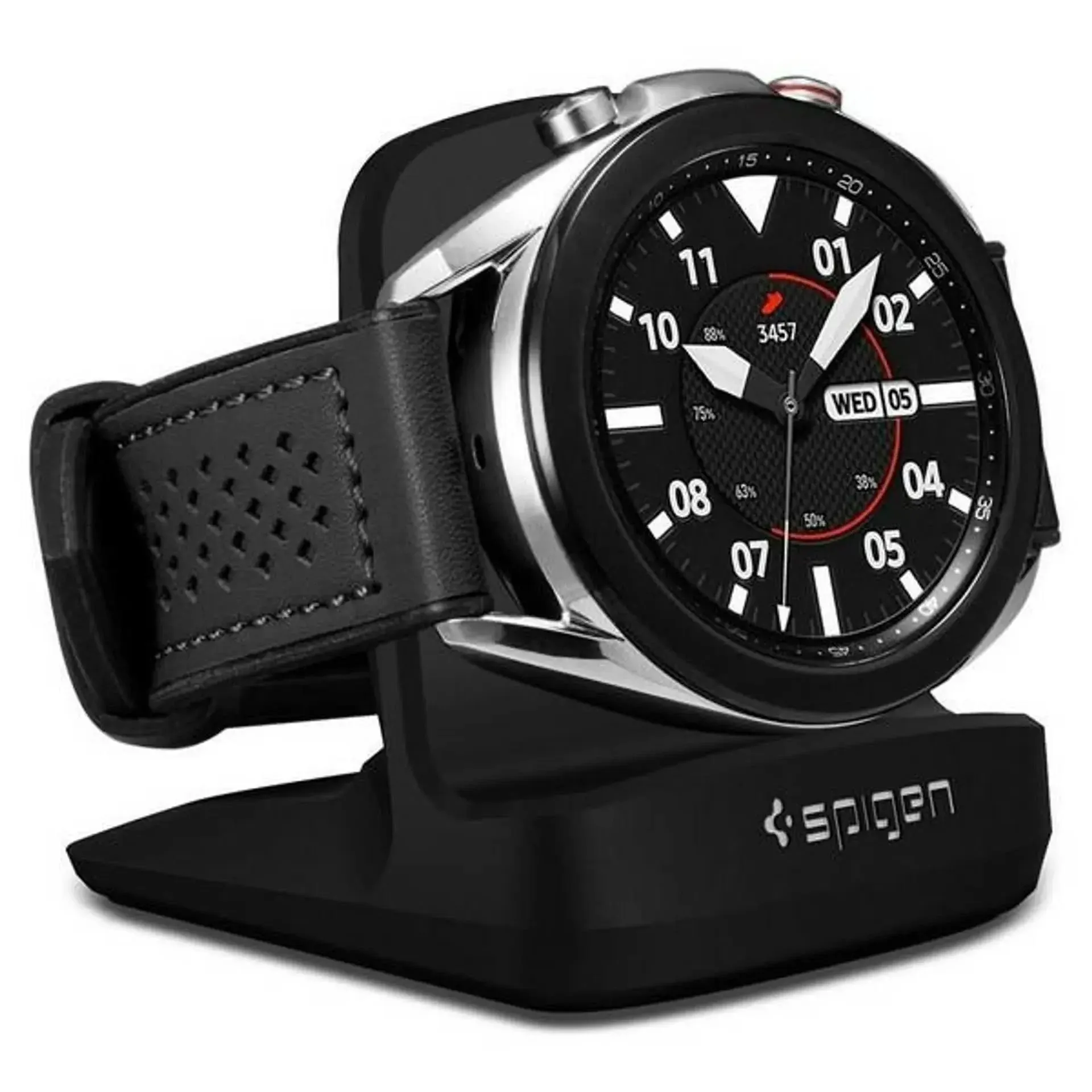 Spigen S352 Designed for Galaxy Watch FE Stand/Galaxy Watch 4 Stand/Galaxy Watch 4 Classic Stand/Galaxy Watch 3 Stand/Galaxy Watch Active Stand - Black