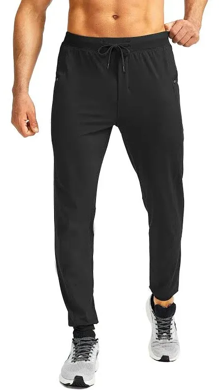 G Gradual Men's Joggers with Zipper Pockets Stretch Tapered Sweatpants Athletic ...