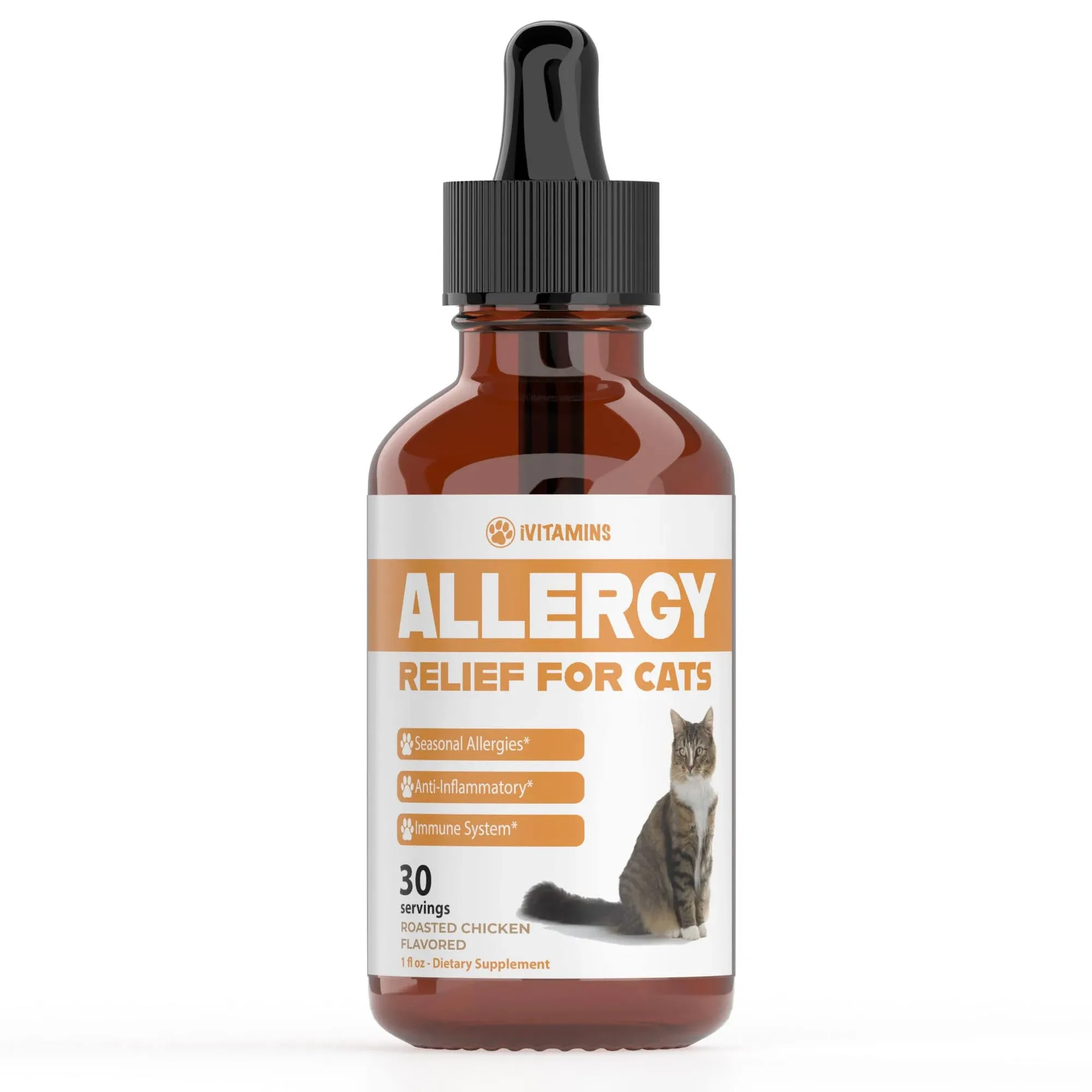 Allergy Relief for Cats | Helps to Naturally Support Allergy & Itch Relief for Cats | Cat Allergy | Cat Itch Relief | Cat Itchy Skin Relief | Cat Allergy Relief for Cats | Cat Supplements & Vitamins