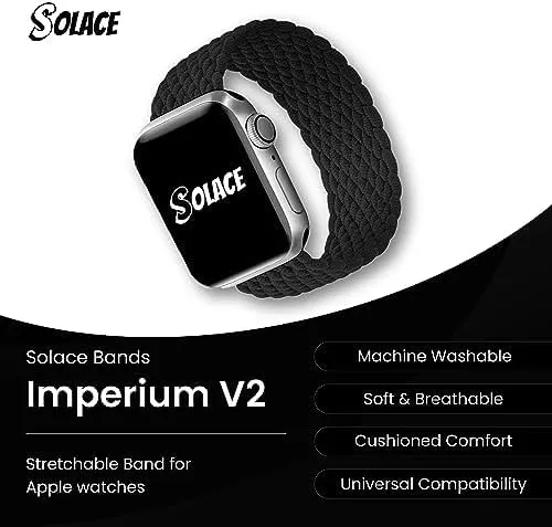 Solace Bands Imperium V2 Loop Compatible with Apple Watch Bands Stretchable Sport Loop Band for Women and Men