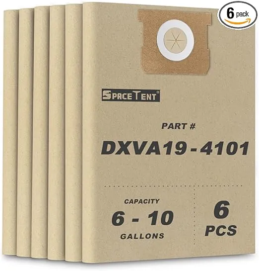 SpaceTent Replacement Filter Bags for DeWalt Wet/Dry Vacs