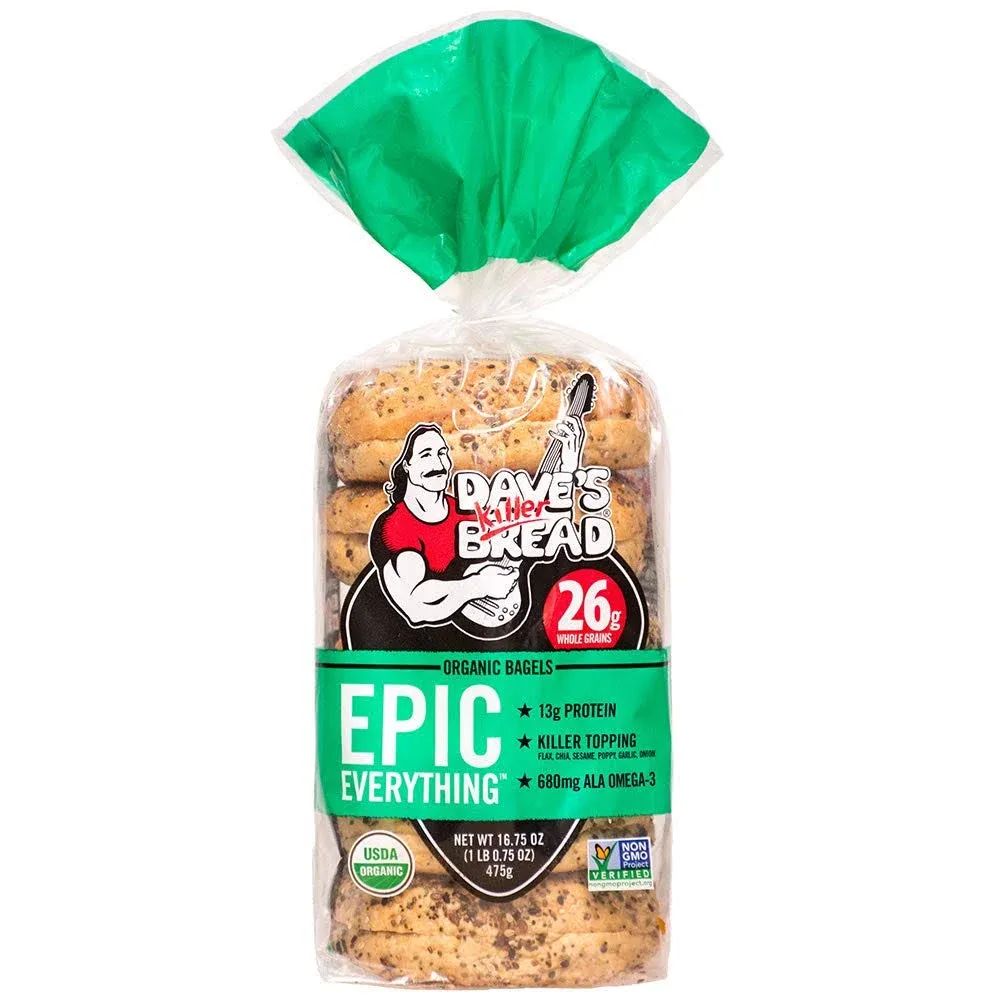 Organic Bagels Epic Everything 16.75 oz (5 ct)