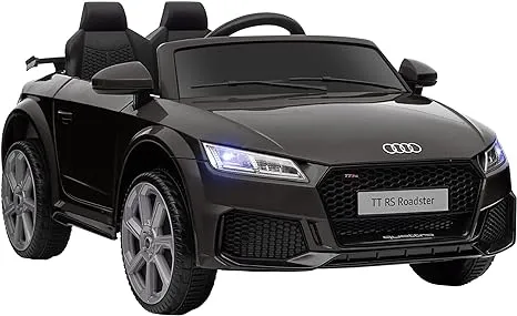 Aosom 6V Kids Electric Ride On Car, Licensed Audi TT RS with Suspension System and Remote Control, Horn, 5 Songs, Lights, MP3 Player - Black