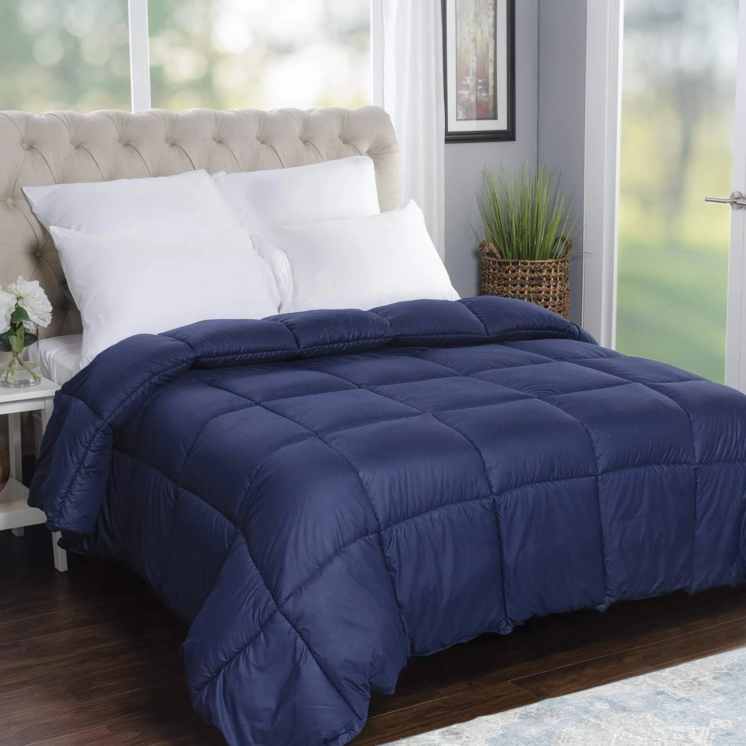 Superior Solid Reversible Down Alternative Comforter