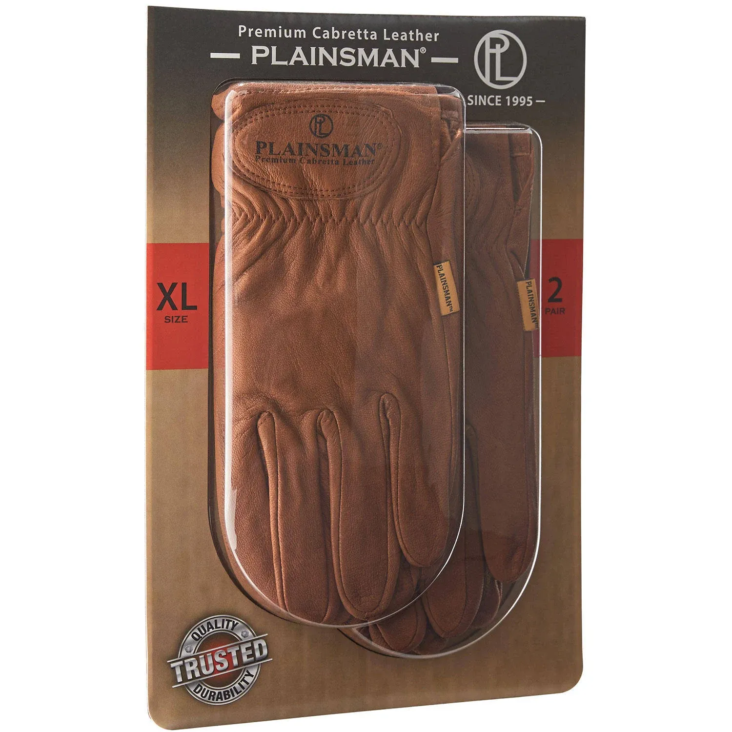 Plainsman Premium Cabretta Leather Gloves 2 Pair (X Large)