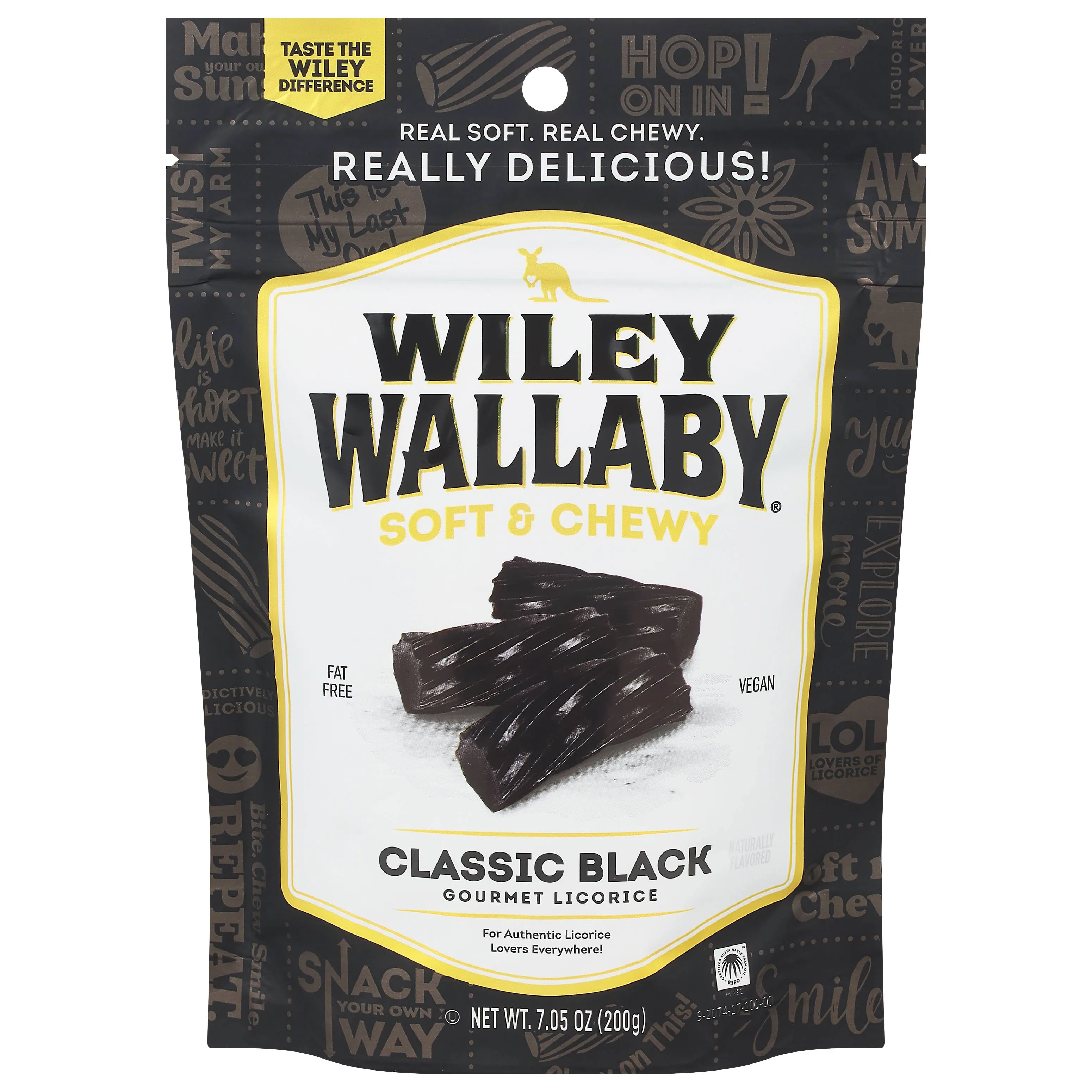 Wiley Wallaby Black Gourmet Licorice