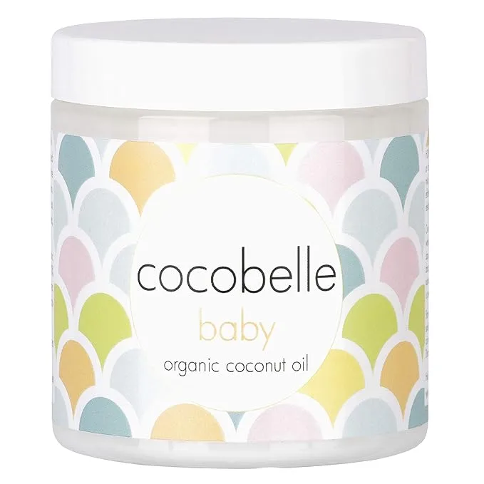 Cocobelle Baby Pure & Gentle Premium 100% Organic Virgin Coconut Oil for Babies Perfect for Dry Skin, Eczema, Scalp/Cradle Cap, Bottom Balm