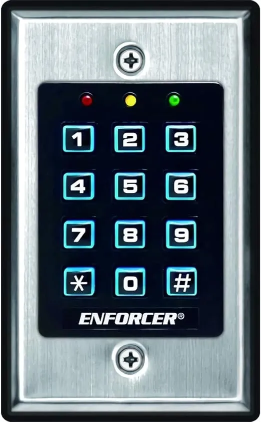 Seco-Larm SK-1011-SDQ ENFORCER Access Control Keypad, Up to 1,000 possible user codes (4-8 digits), Output can be programmed to activate for up to 99,999 seconds (nearly 28 hours)