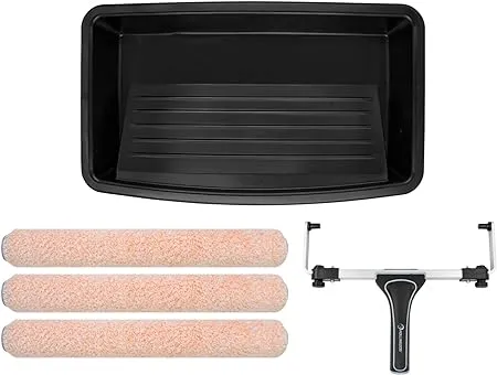 ROLLINGDOG 5PC 18 Inch Paint Roller Kit -18 Paint Roller Tray