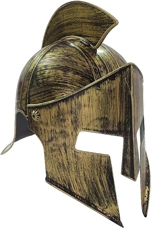 Nicky Bigs Novelties - Adult Gladiator Helmet Spartan Helmet Costume Medieval Greek Athena Helmet with Folding Face Mask