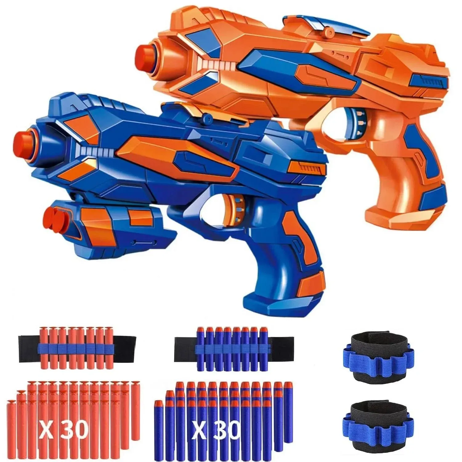 2 Pack Blaster Guns Toy Guns for Boys with 60 Pack Refill Soft Foam Darts for Ki