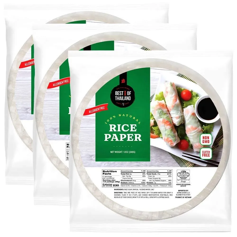 Best of Thailand Round Rice Paper Wraps | Perfect for Fresh Spring Rolls ...