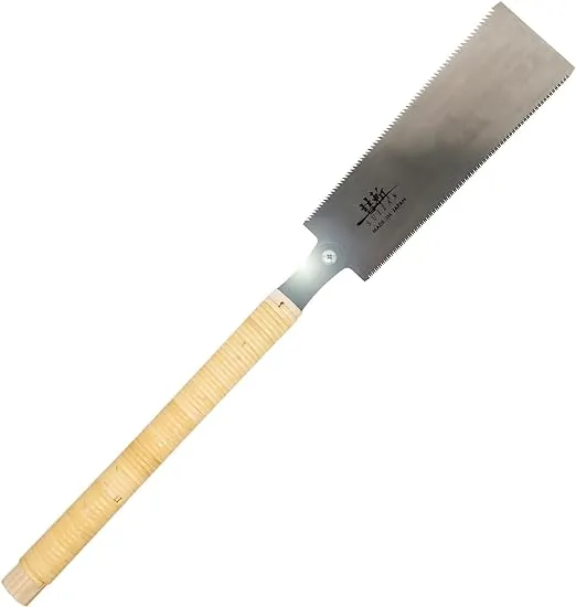 SUIZAN Japanese Pull Saw Hand Saw 9.5 Inch Ryoba Double Edge Flush Cut Saw for Woodworking tools