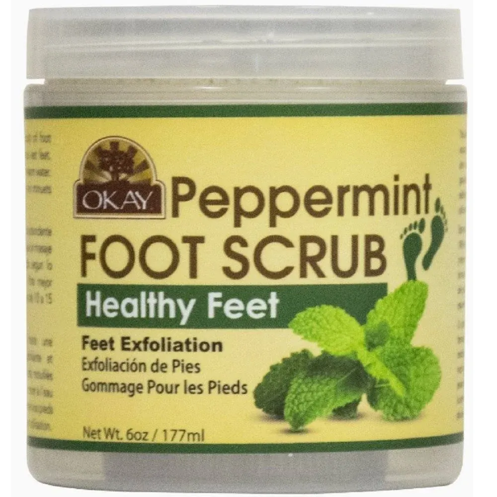 OKAY Peppermint Foot Scrub 6oz / 177ml