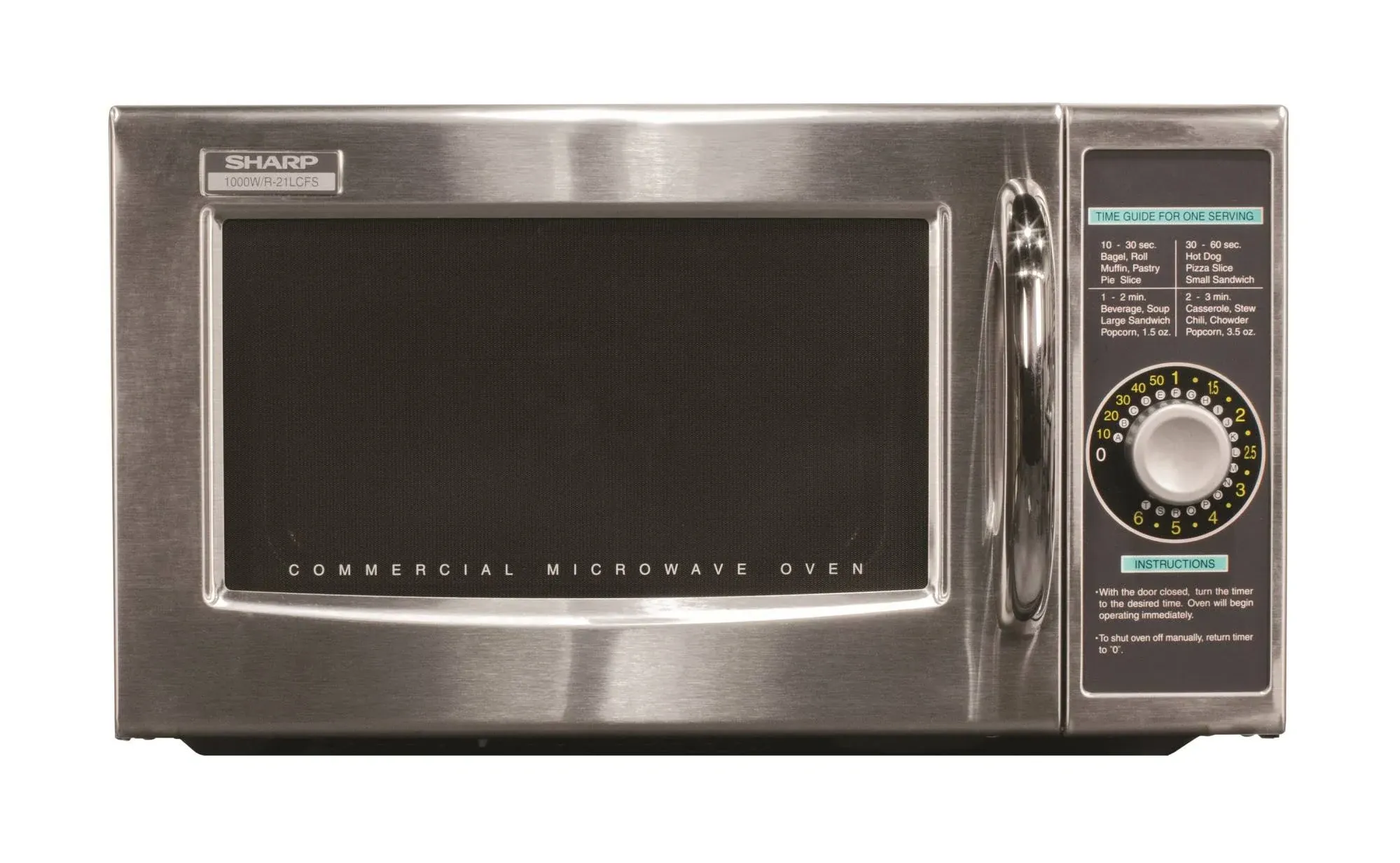 Sharp® Commercial Microwave Oven, 1.0 Cu. Ft., 1000 Watt, Dial Control