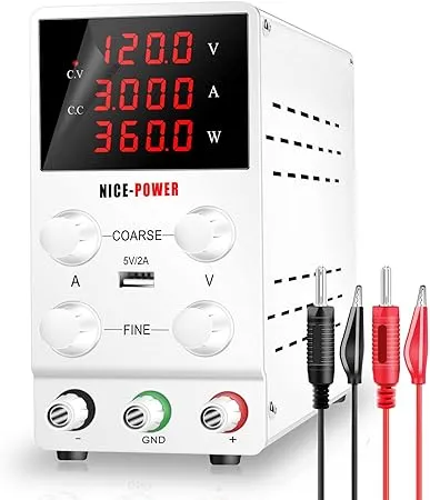 NICE-POWER DC Power Variable Supply 120V 3A 4Digital Display Adjustable Regul...