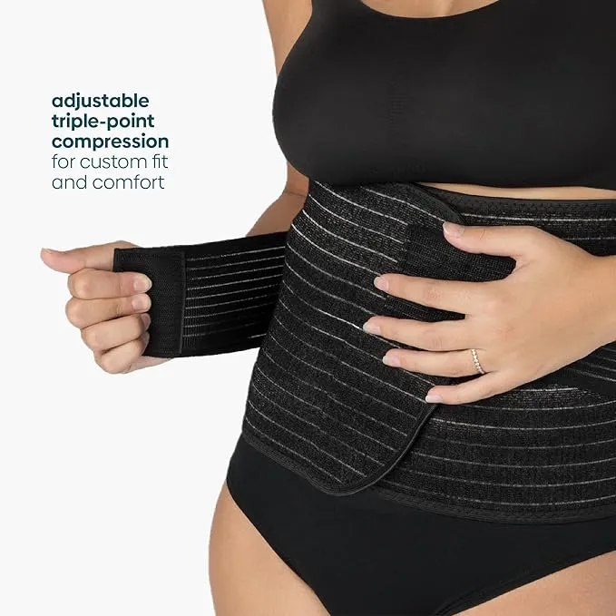 Upspring Shrinkx Belly Bamboo Charcoal Postpartum Belly Wrap - Black S/M