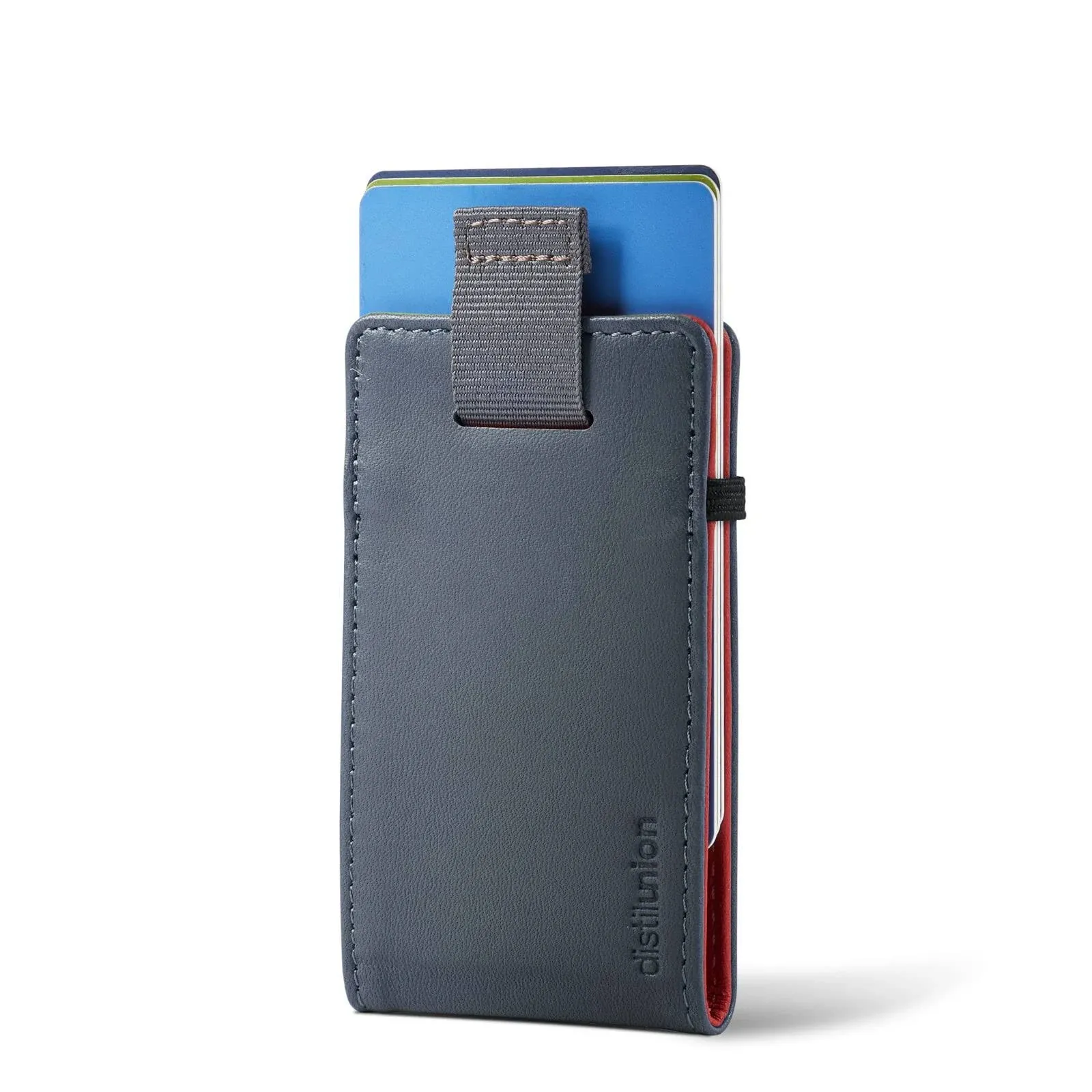 Wally Micro - Reversible Card Sleeve, Minimalist Wallet | Distil Union, Navy + Red RFID