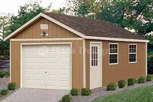 12' X 24' Car Garage Project Plans -Design #51224