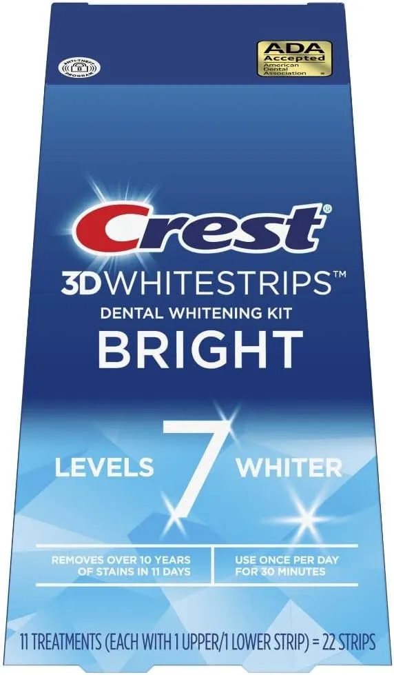 Crest 3D Whitestrips, Classic Vivid, Teeth Whitening Strip Kit, 20 Strips (10 Count Pack)