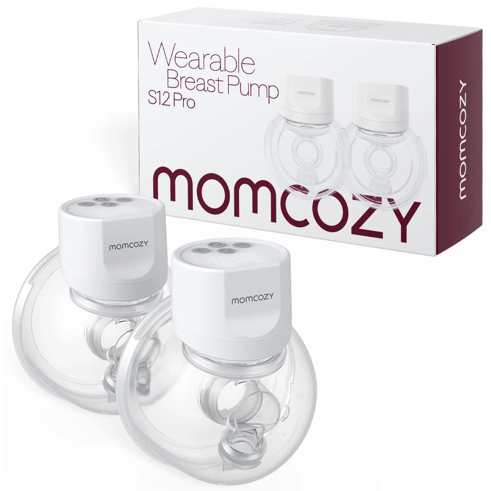 Momcozy S12 Pro Hands Free Breast Pump Wearable, Double Portable Breast Pump Electric 24mm