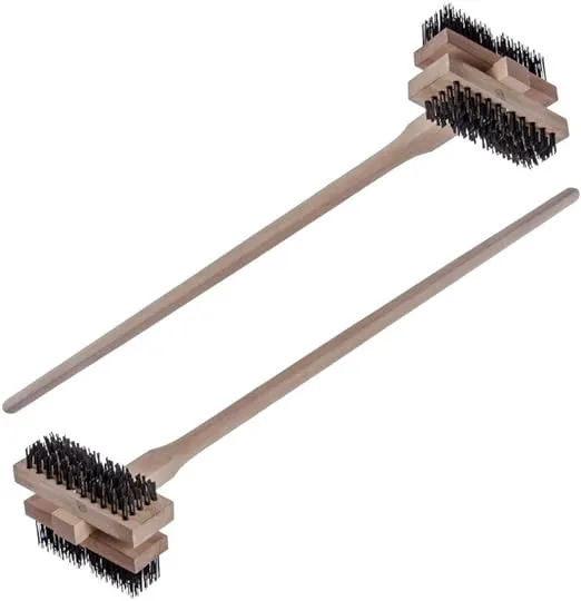 Carlisle FoodService Products Stainless Steel Double Broiler King Grill Brush with Handle, 48 Inches