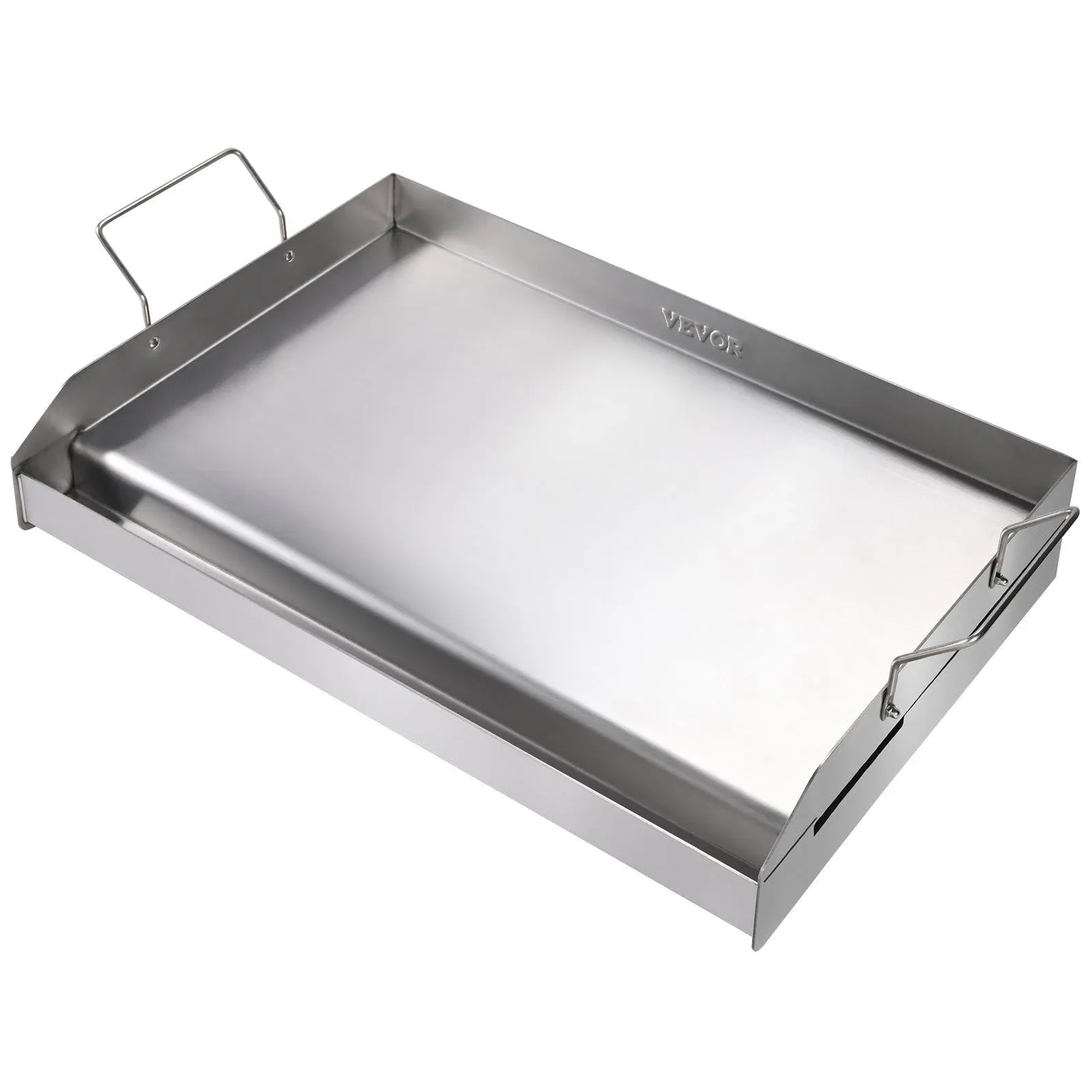 VEVOR Stainless Steel Griddle 23.5 in. x 16 in. Pre-Seasoned Stove Top Griddle ...