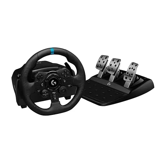 Logitech - G923 Racing Wheel and Pedals for PS4 and PC