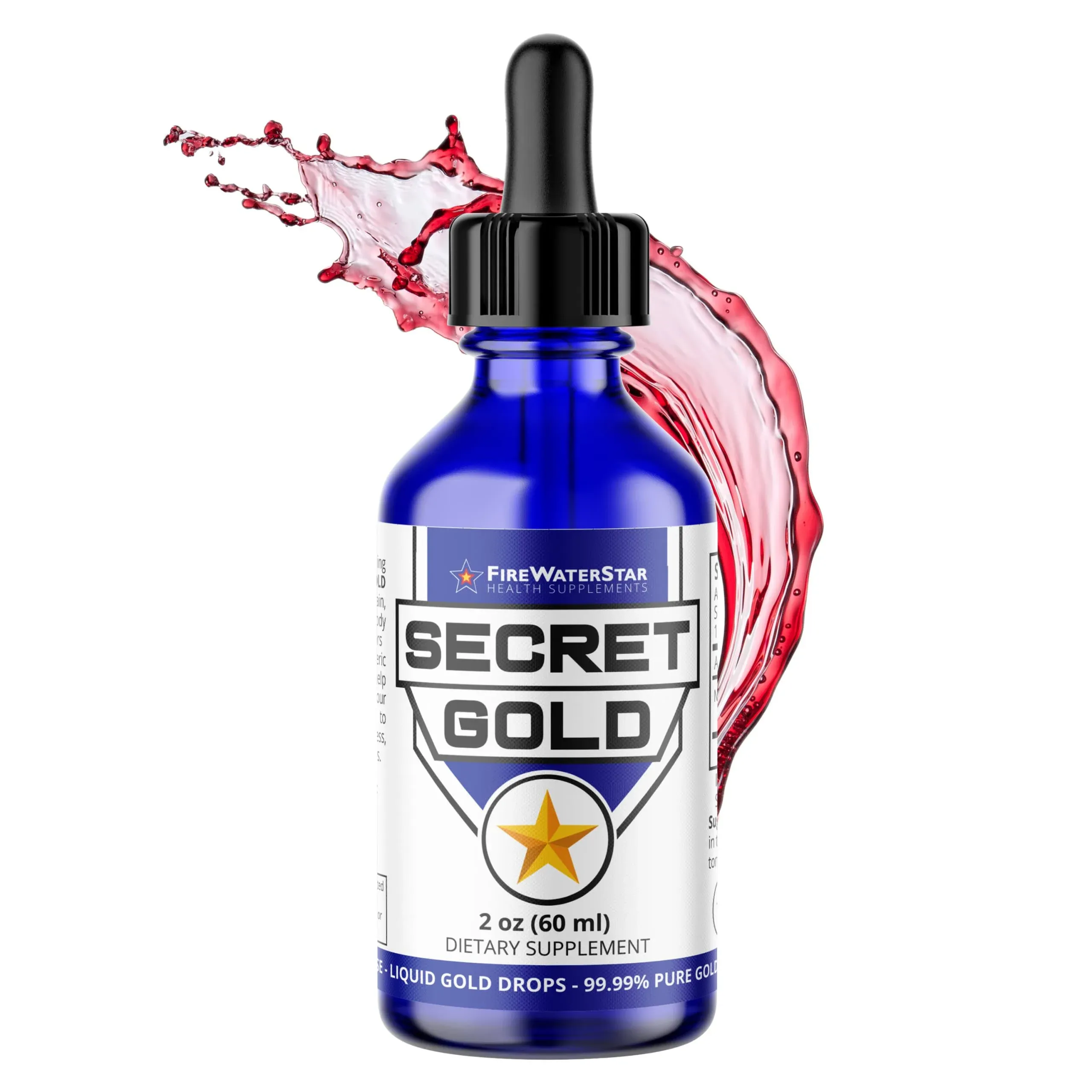 Colloidal Gold - Liquid Gold Drops - 99.99% Pure Swiss Gold - 100 PPM - Ruby Red - Real 24K Gold - Gold Water - Ascension Aid - Brain Boost - Enhance