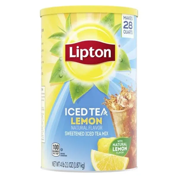 Lipton Lemon Iced Tea with Sugar Mix  2 Packs New Sealed