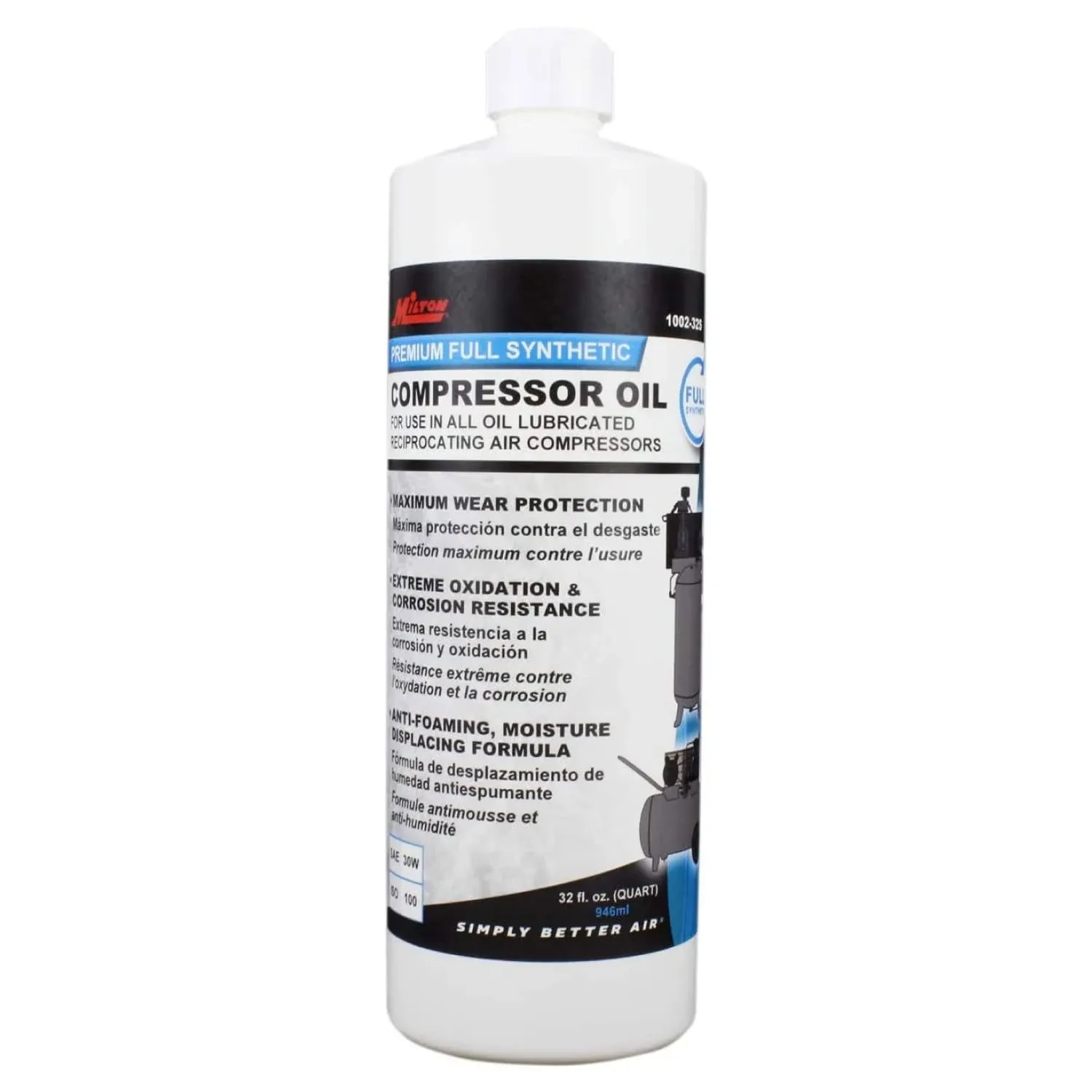 Compressor Oil Synthetic Flip Top 32 Oz.