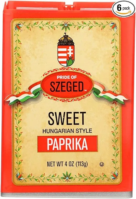 Szeged Seasoning Sweet Paprika-4 Ounce Containers, Case Of 6