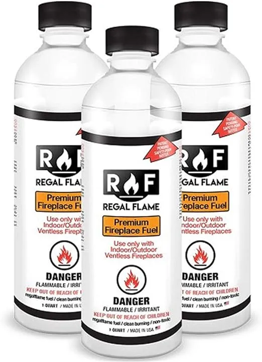 Regal Flame Ultra Pure Ventless Bio Ethanol Fireplace Fuel - 3 Quarts