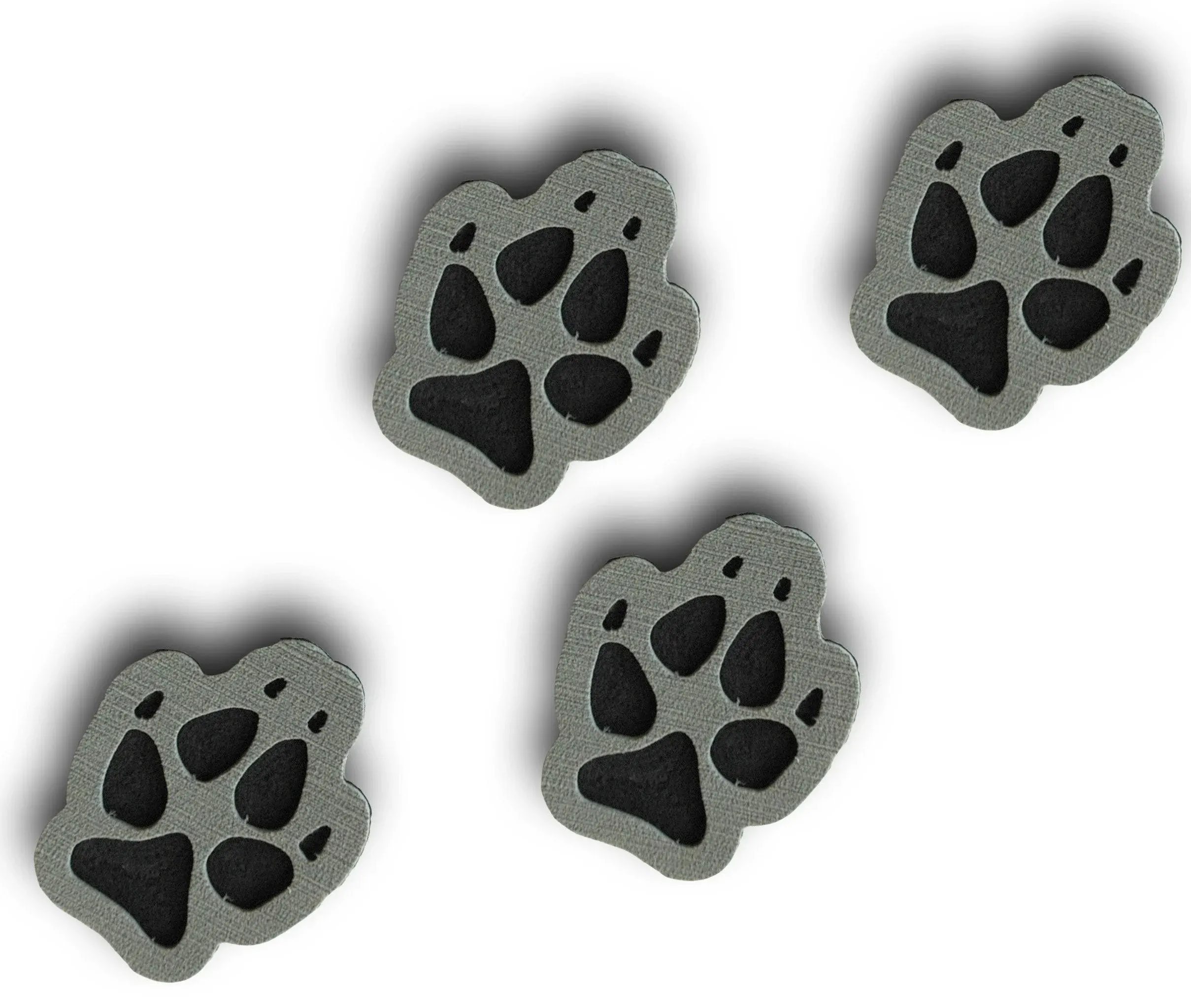 ToeJamR Snowboard Stomp Pad - 4 PACK OF PUPPY PAWS - GRAY