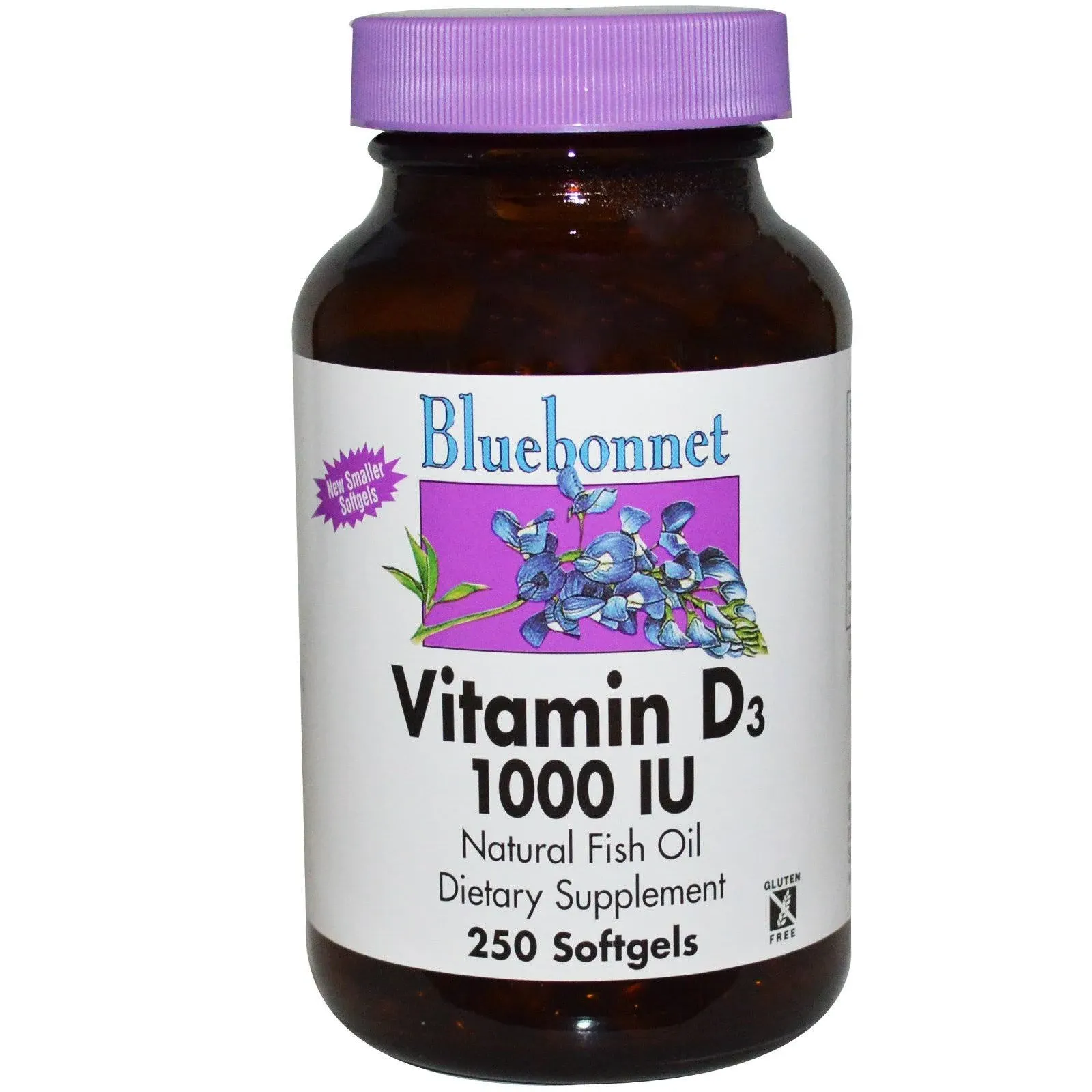 Bluebonnet Vitamin D3 25 mcg (1000 IU) 100 Softgels