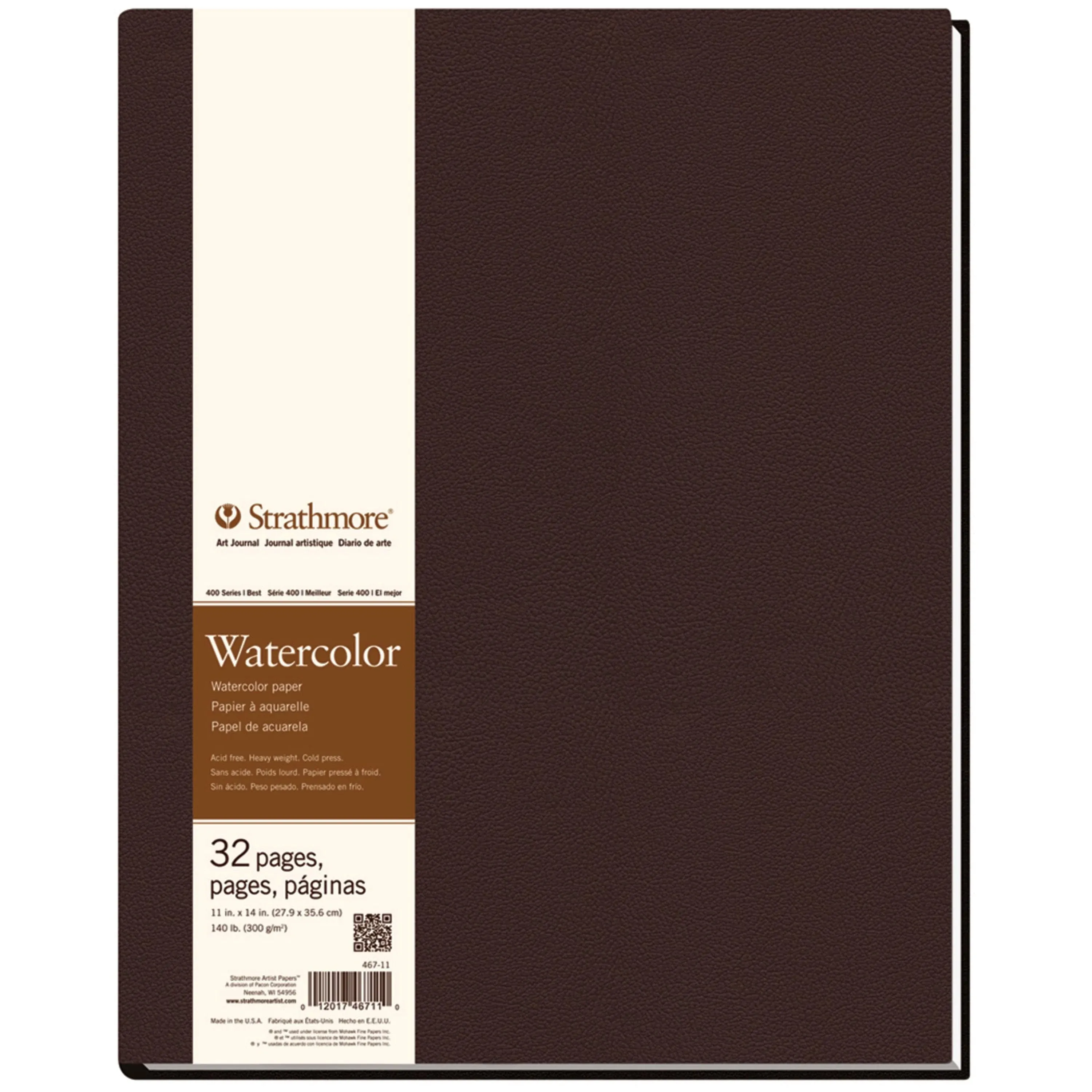 Strathmore (467-8 STR-467-8 48 Sheet No 140 Watercolor Art Journal, 8.5 by 11", 8.5"x11", White, 24